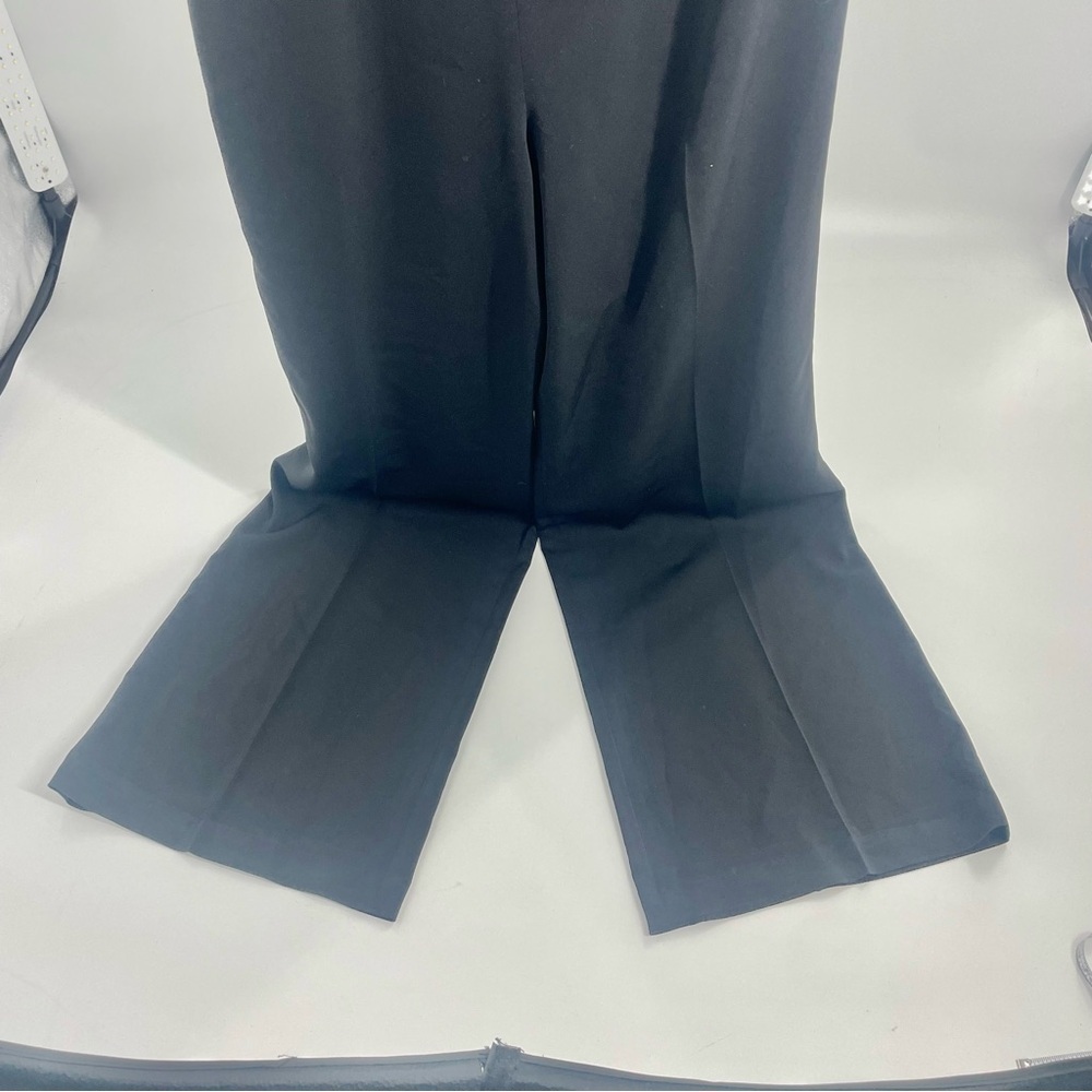 JAYGODFREY Hamilton One Shoulder Ruffle Black Wide Leg Classic‎ Jumpsuit Size 4 - Picture 8 of 16